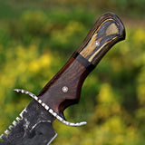 Custom Handmade J2 Steel Hunting Knife with Leather Cover – Anniversary/Birthday Gift