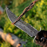 Custom Handmade J2 Steel Hunting Knife with Leather Cover – Anniversary/Birthday Gift