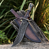 Custom Handmade J2 Steel Hunting Knife with Leather Cover – Anniversary/Birthday Gift