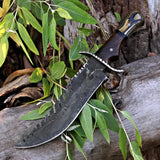 Custom Handmade J2 Steel Hunting Knife with Leather Cover – Anniversary/Birthday Gift