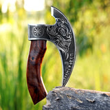 Personalised Viking Style Pizza Axe, Hand-Forged Cutter, Perfect Gift on Halloween & Anniversary for Him