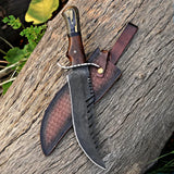 Custom Handmade J2 Steel Hunting Knife with Leather Cover – Anniversary/Birthday Gift