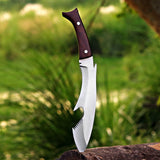 Shark Face Handmade Hunting Knife with Leather Cover