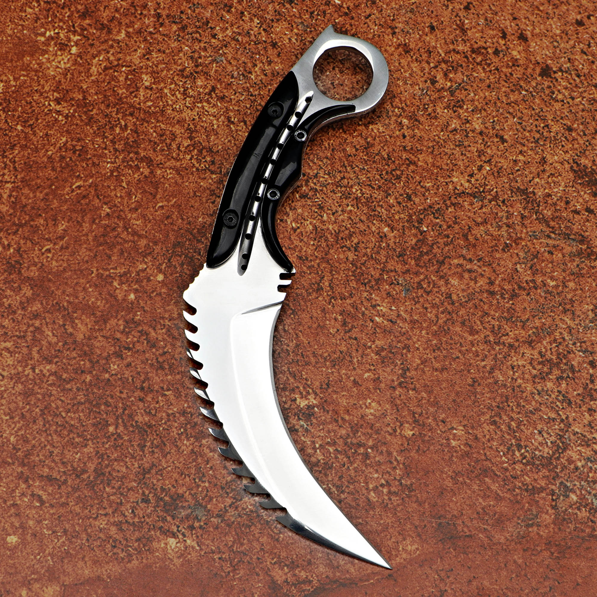 Handmade Karambit Knife Black Resin