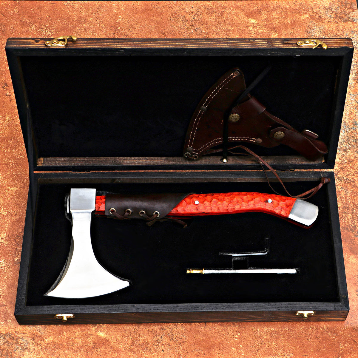 Handmade AXE with Brown Handle