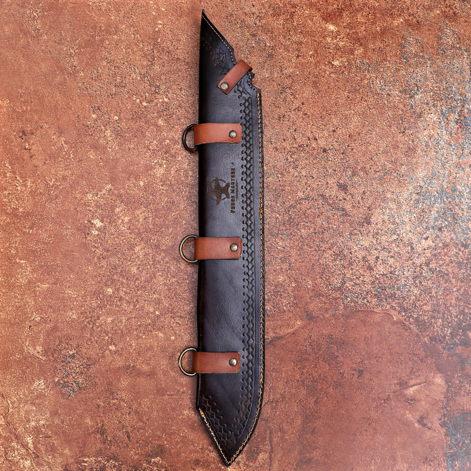 Viking Machete Blade Custom Handmade Carbon Steel Viking Machete with Leather Cover – Anniversary/Birthday Gift