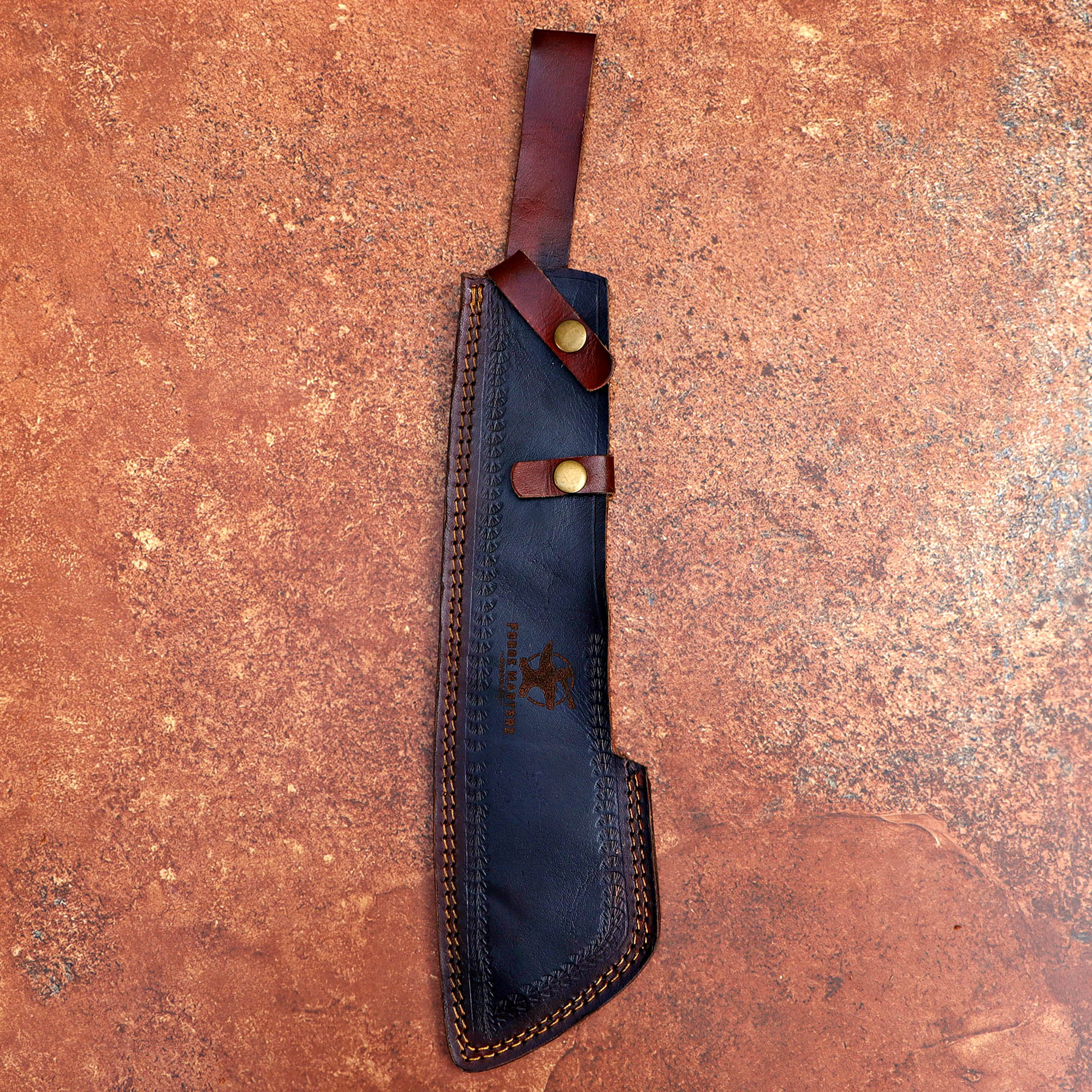 Rain Drop Machete Custom Handmade Damascus Steel Machete with Leather Cover – Anniversary/Birthday Gift