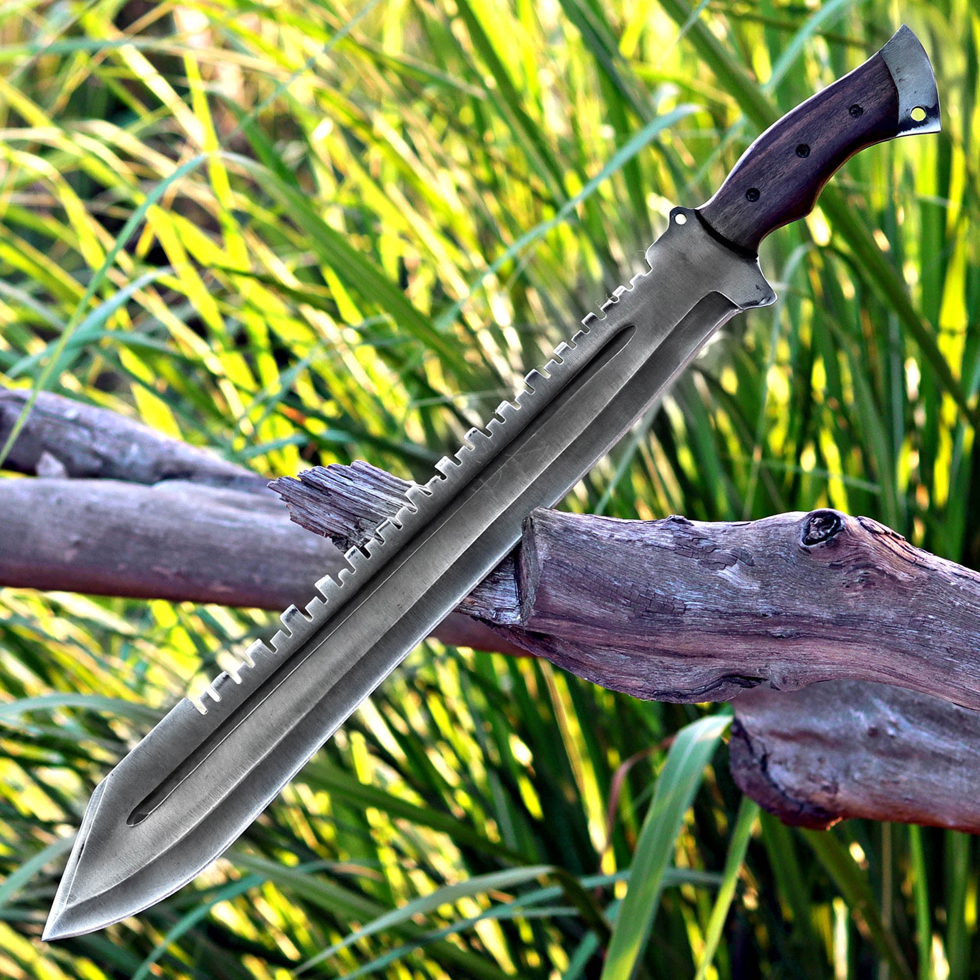 Viking Machete Blade Custom Handmade Carbon Steel Viking Machete with Leather Cover – Anniversary/Birthday Gift