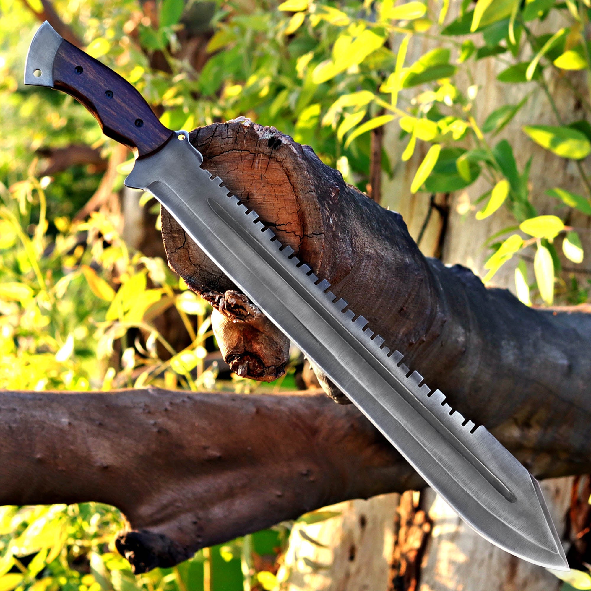 Viking Machete Blade Custom Handmade Carbon Steel Viking Machete with Leather Cover – Anniversary/Birthday Gift