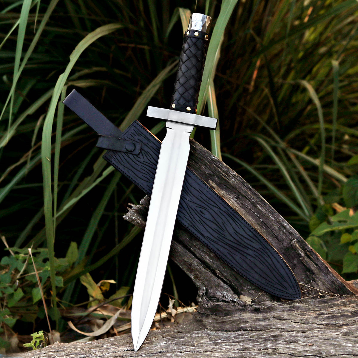 Mithril Dagger Custom Handmade J2 Steel Mithril Dagger for Adventurous Quests with Leather Covered Handle – Anniversary/Birthday Gift