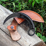 Black Moon Karambit Custom Handmade J2 Steel Karambit Knife with Leather Cover – Anniversary/Birthday Gift