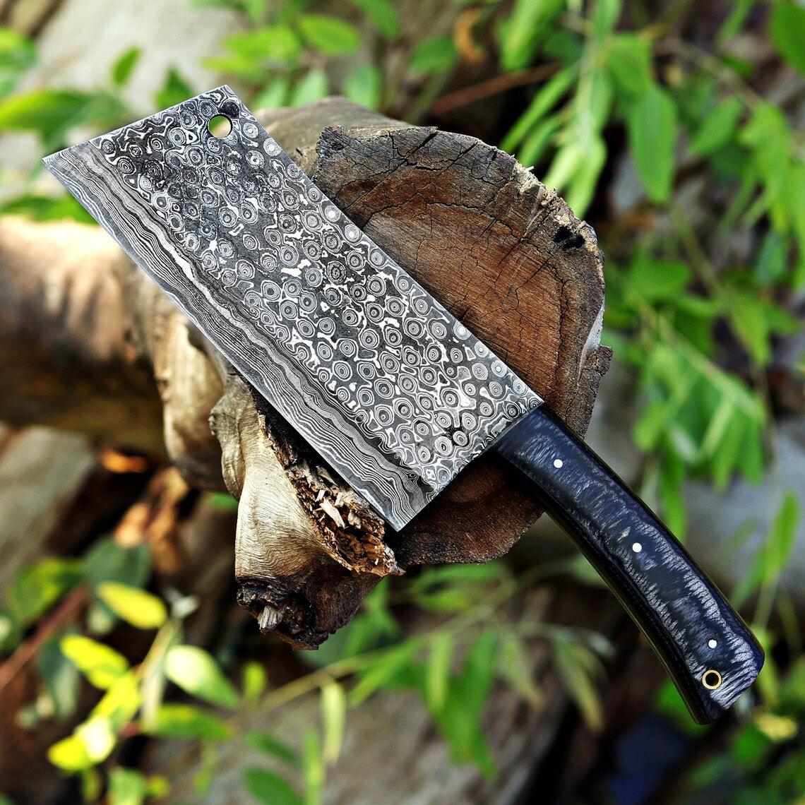 Hand Forged Cleaver Knife, Meat Chopper, Splitter – Perfect Gift on Halloween & Anniversary for Him