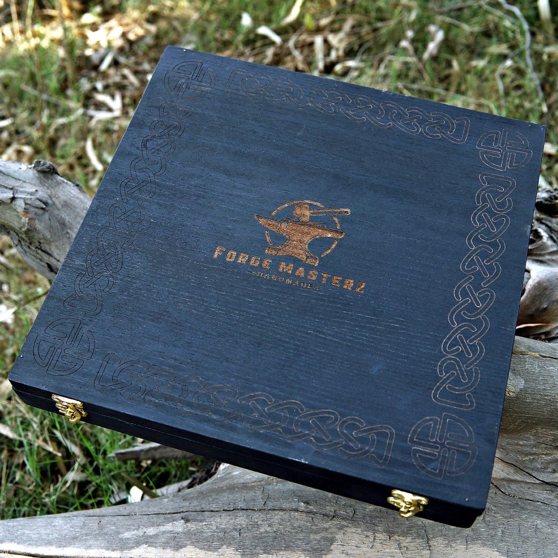 Set of 06 Handmade Carbon Steel Skinners with Wooden Box – Ideal Gift for Knife Collectors