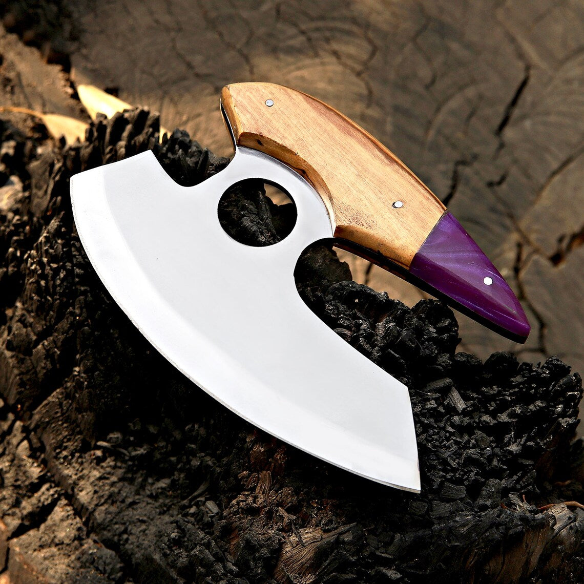 Personalized Small Pizza Cutter, Custom Hand-Forged and Perfect Gift on Birthday & New Year for Him/Her