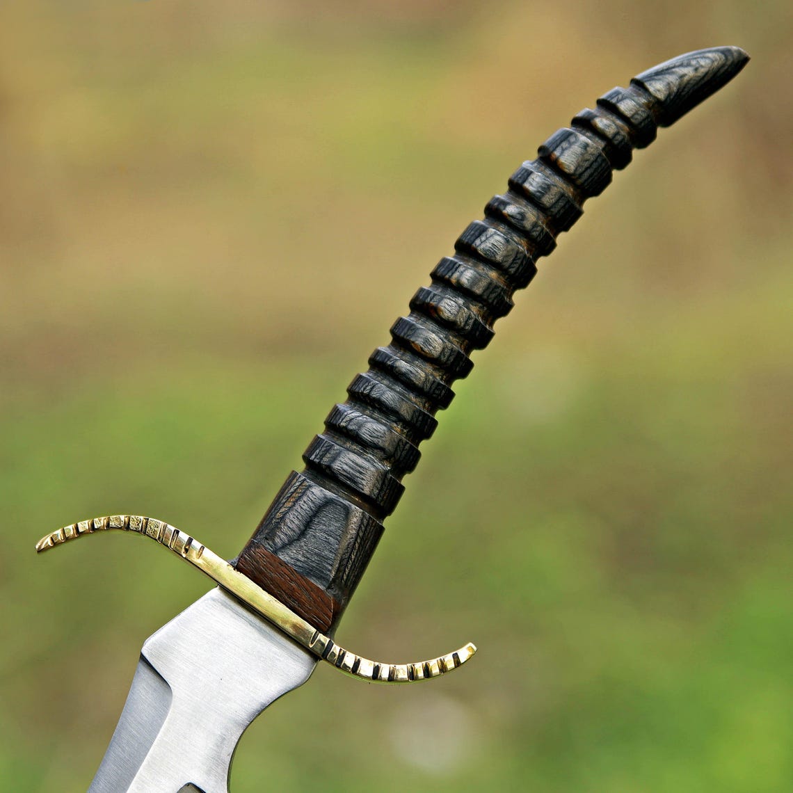 Handmade Beautiful Skinner Knife with Deer Shape Horn Handle - Perfect Gift on Christmas & New Year for Him