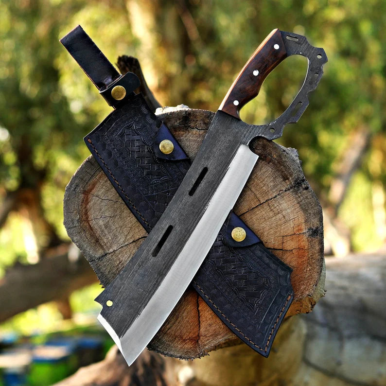 Hand Forged Cleaver Knife, Meat Chopper, Splitter, Perfect Gift on Halloween & Anniversary for Him