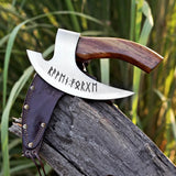 Personalized Viking Style Pizza Cutter/Axe, Custom Hand-Forged, Perfect Gift on Halloween & Anniversary for Him