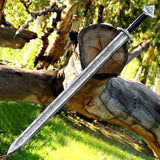 Custom Handmade Damascus Steel Viking Sword with Scabbard – Anniversary/Birthday Gift