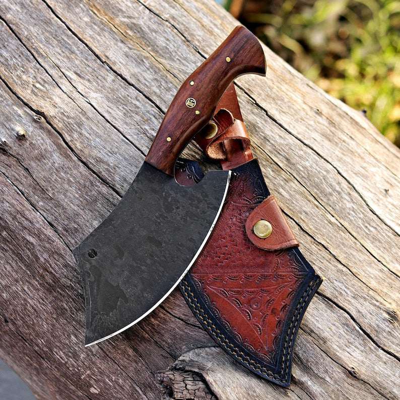 Hand Forged Cleaver Knife, Meat Chopper, Splitter, Perfect Gift on Halloween & Anniversary for Him